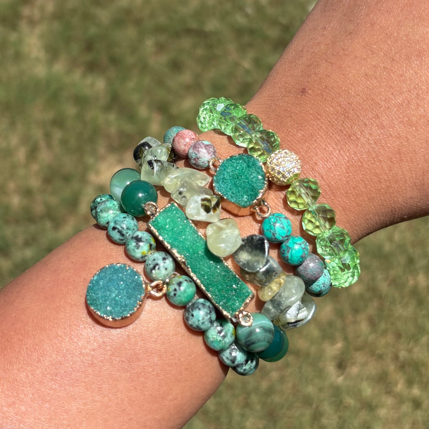 Bracelet Stack Jade Green