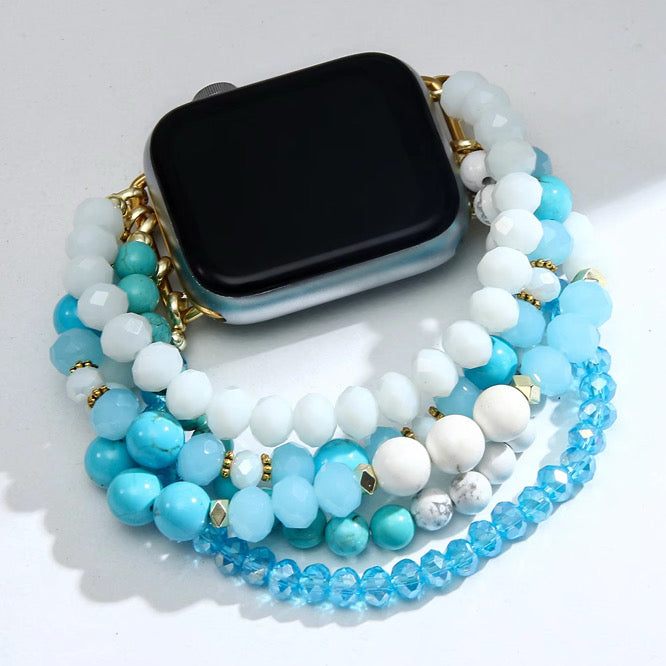 apple watch band turquoise beaded