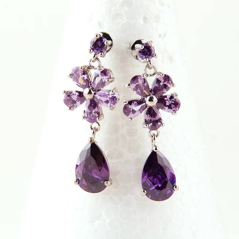 Water Drop Flower Earrings