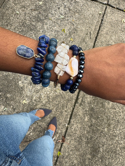 Lapis Lazuili Imperial Bracelet Set