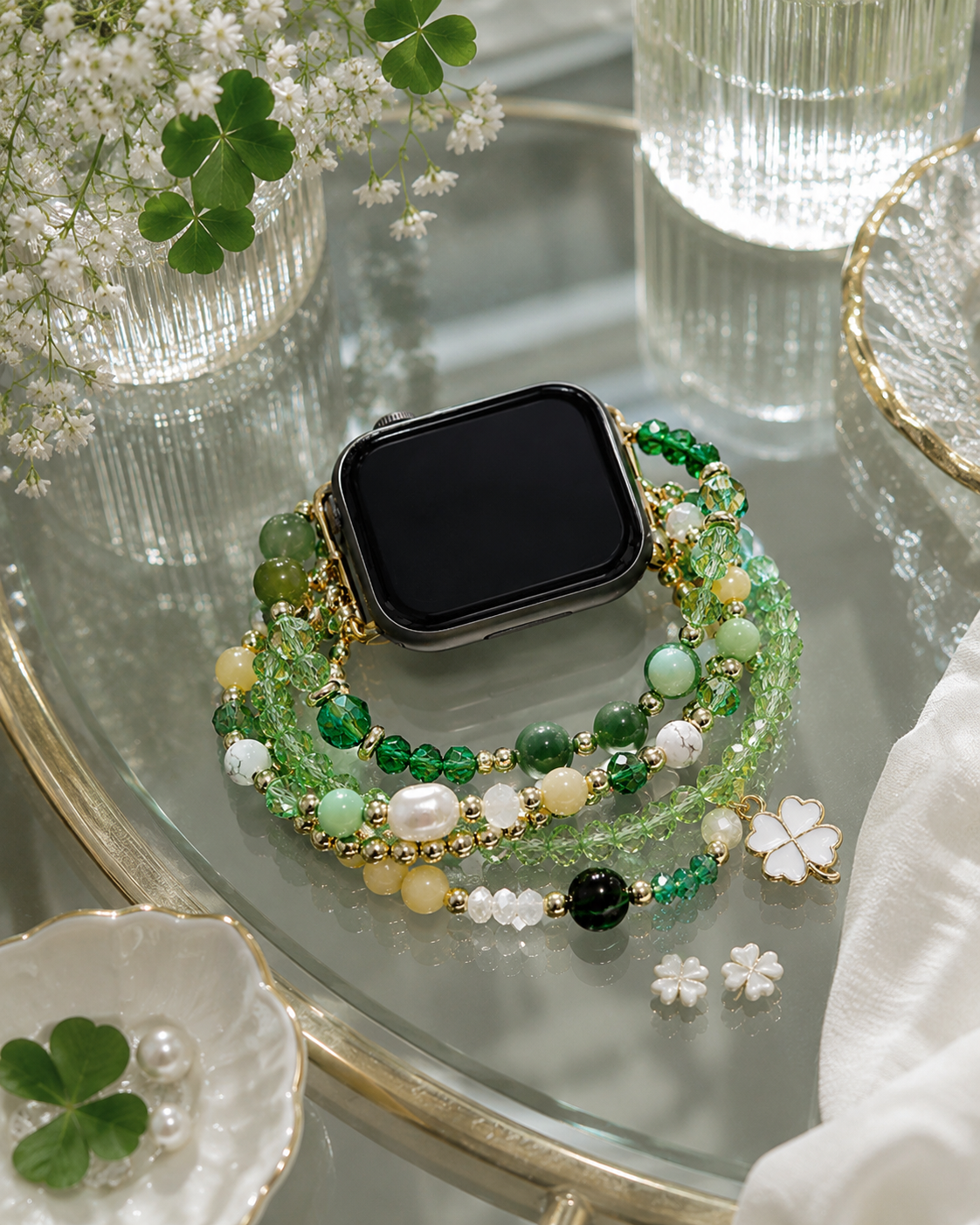 Green Clover Apple Watch Band