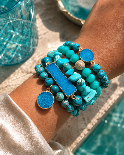 Carribean Calm Turquoise Bracelet Stack
