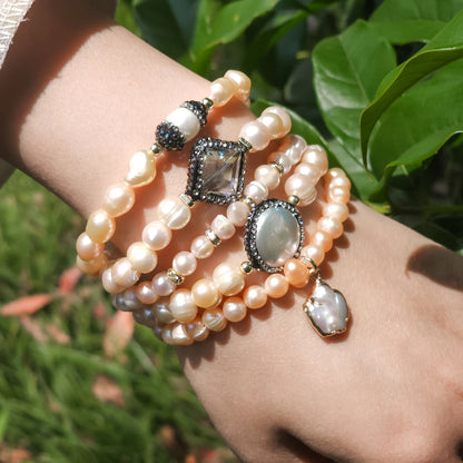 Luxe Pearl Beaded Bracelet Set