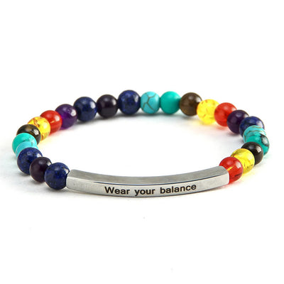 Chakra beaded bracelet 8mm