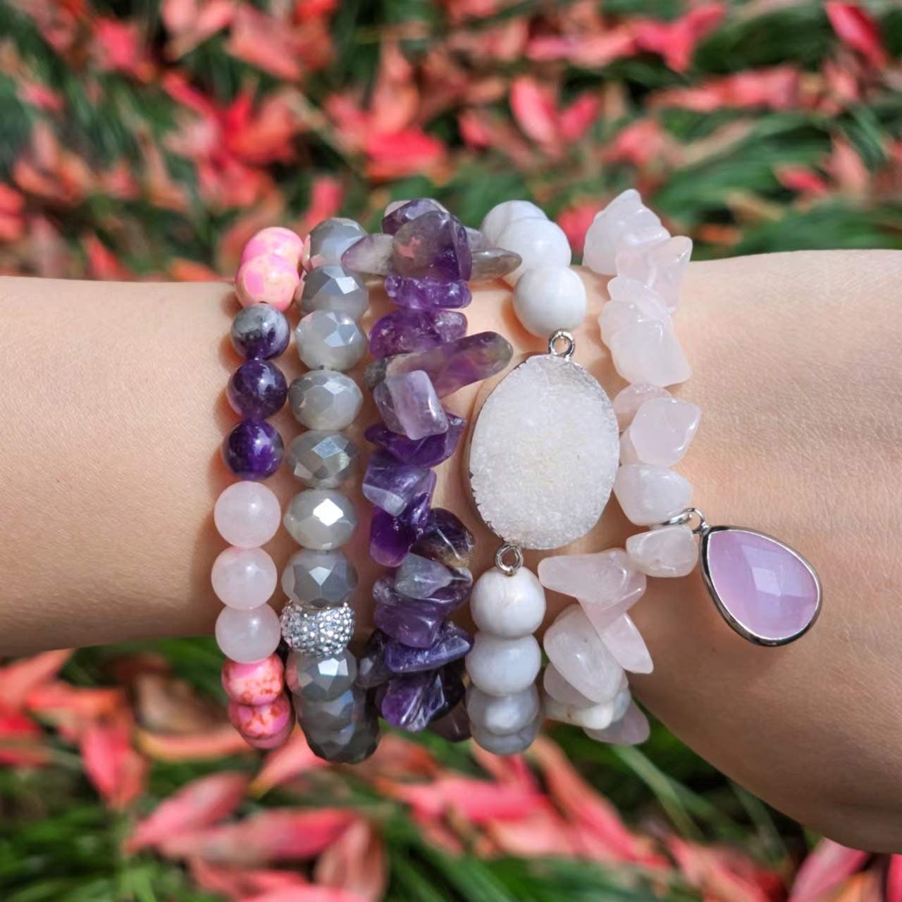 Divine Harmony Crystal Beaded Bracelet Set