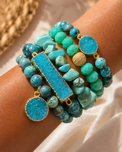 Carribean Calm Turquoise Bracelet Stack