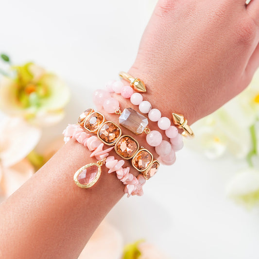 Rose Quartz Allure Bracelet Set