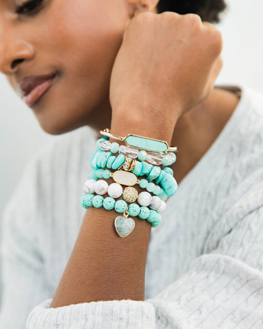 Turquoise Beaded Bracelet Set