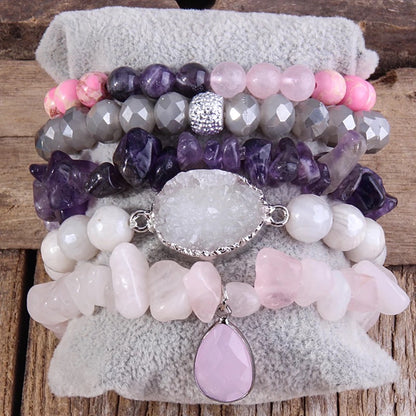 Divine Harmony Crystal Beaded Bracelet Set