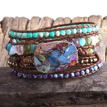 Mystic Earth Boho Wrap Bracelet-Multicolored