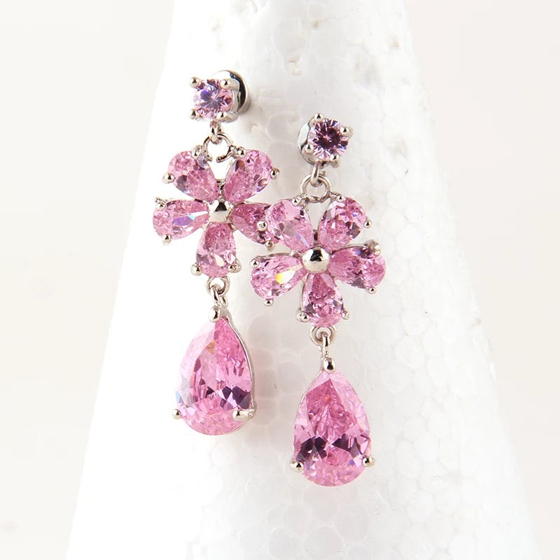 Water Drop Flower Earrings